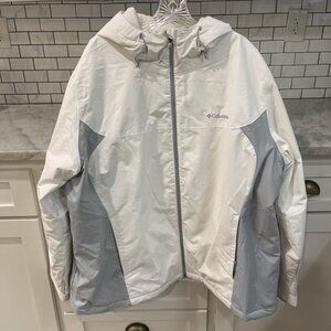 Columbia Jacket Womens 3X White Thermal Coil Coat Full Zip Ski Winter